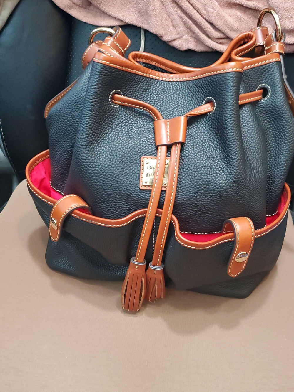 Dooney Pebble Pocket Drawstring